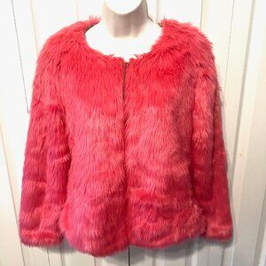 Fashion Fuzzy Pink Jacket-Hooks-X large Girls/X Small Women's-Pockets-Fun-Casual